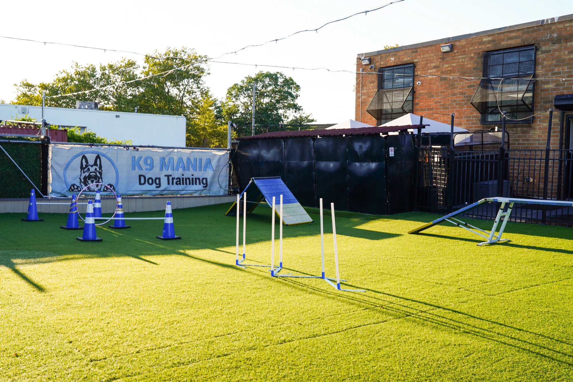 Our Certification 14 Outdoor dog training area at K9 Mania Dog Training facility in Suffolk County New York