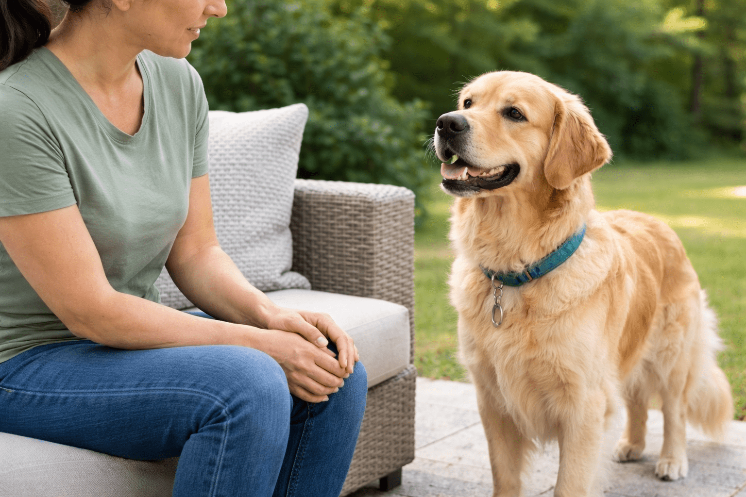 How to Socialize an Adult Dog: A Complete Training Guide 5 Socialized adult dog calmly greeting new person