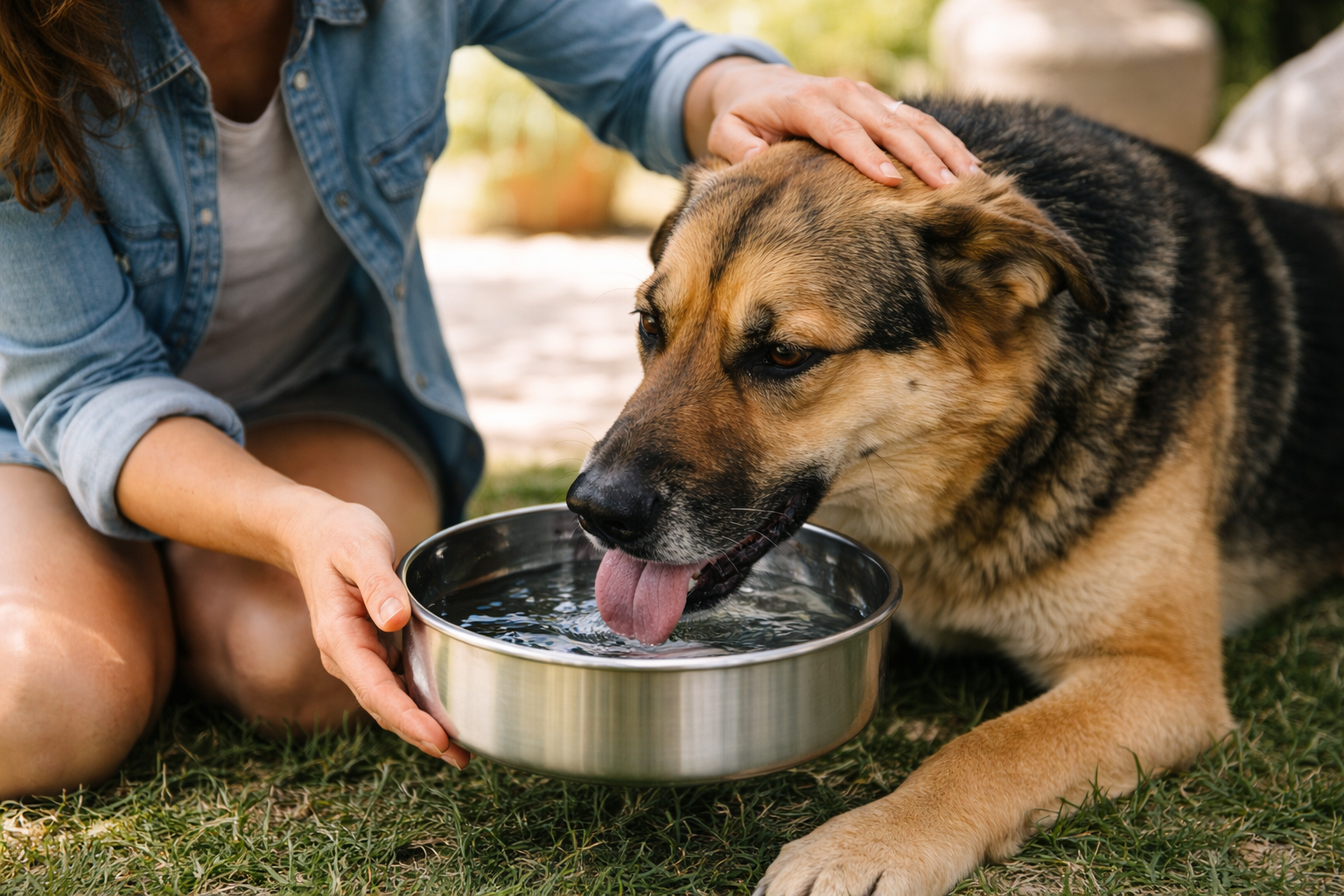 How to Calm a Panting Dog: Expert Techniques That Work 2 Offering water to calm a panting dog