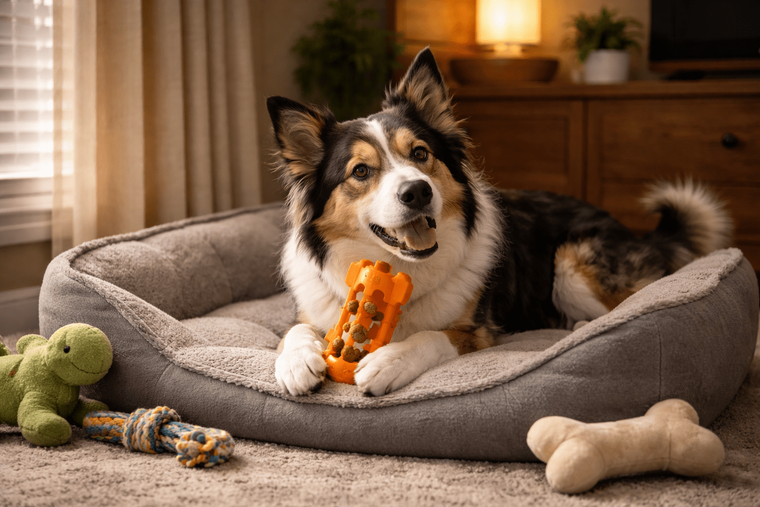 How to Stop Territorial Barking: Effective Training Methods That Work 3 Dog resting peacefully in designated safe space away from territorial triggers