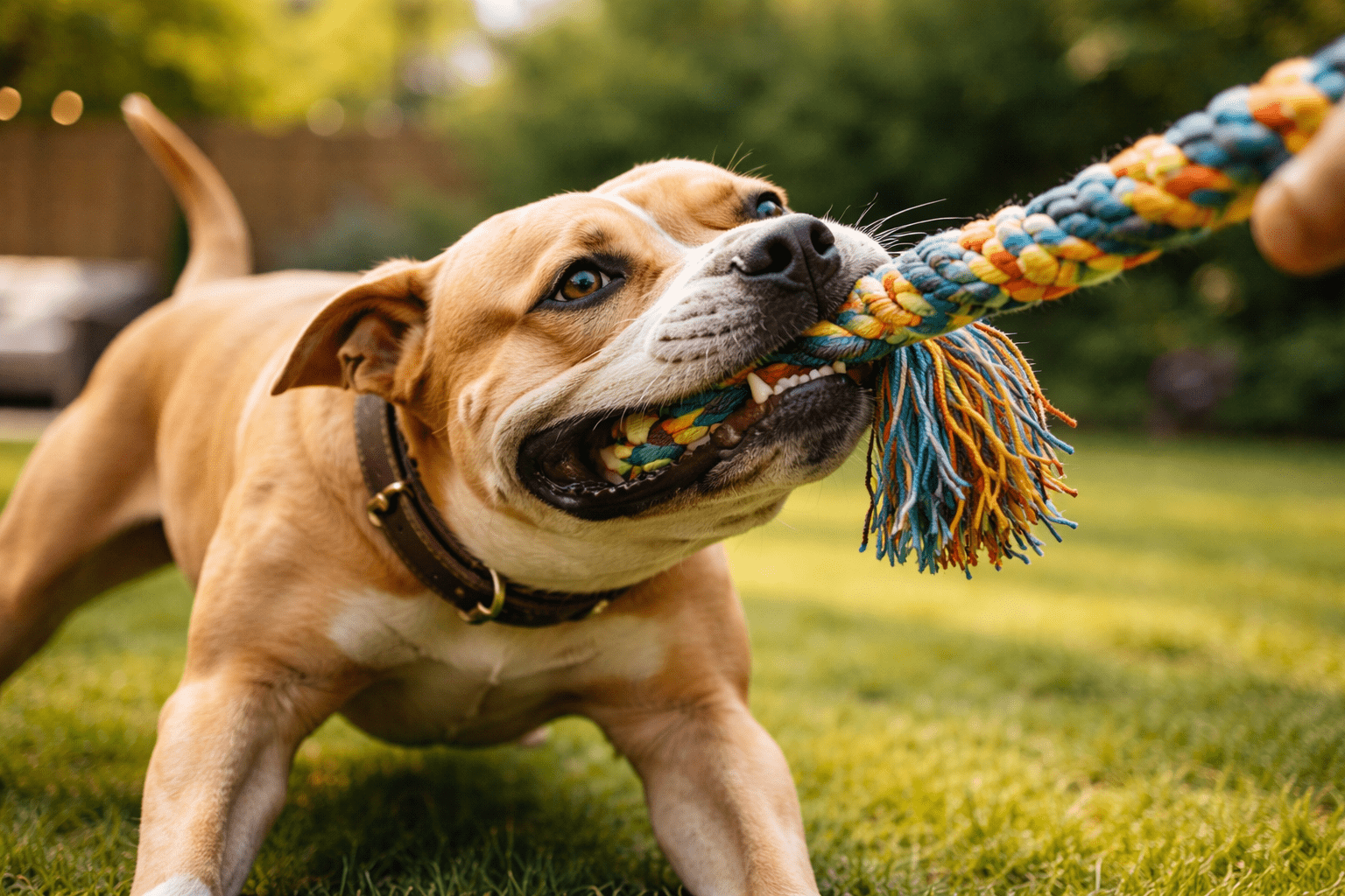 Playing Tug of War With Dog: Complete Guide for Safe & Fun Play 1 dog-tug-of-war-physical-exercise-workout