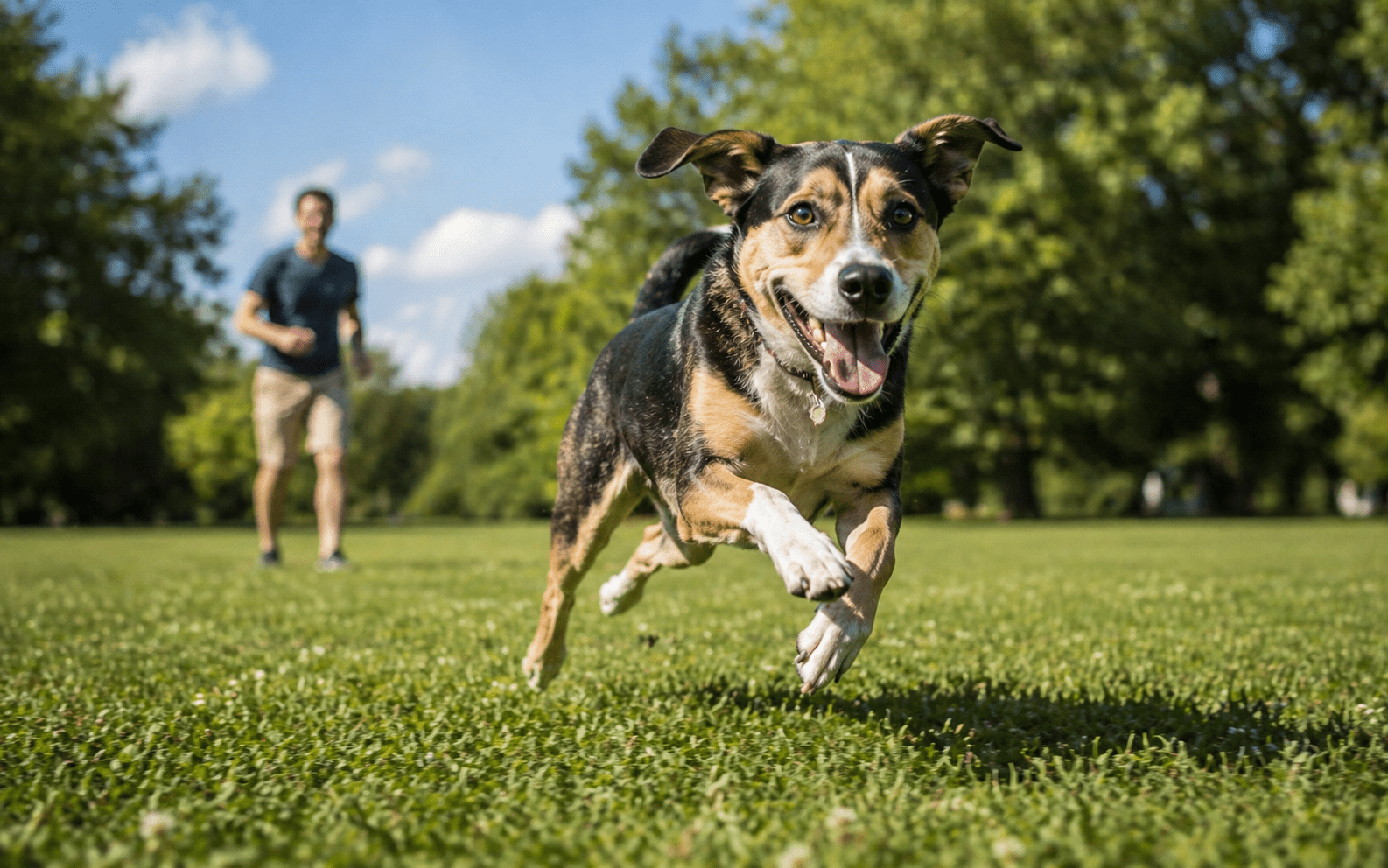 How Fast Can a Dog Run: Speed, Breeds, and What It Means for You 1 average dog running speed mixed breed dog at full sprint in the park