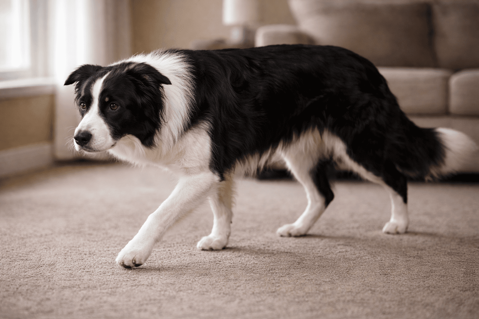 Why Is My Dog Pacing and How to Help Them Settle 2 Older Golden Retriever pacing at night showing signs of canine cognitive dysfunction and confusion