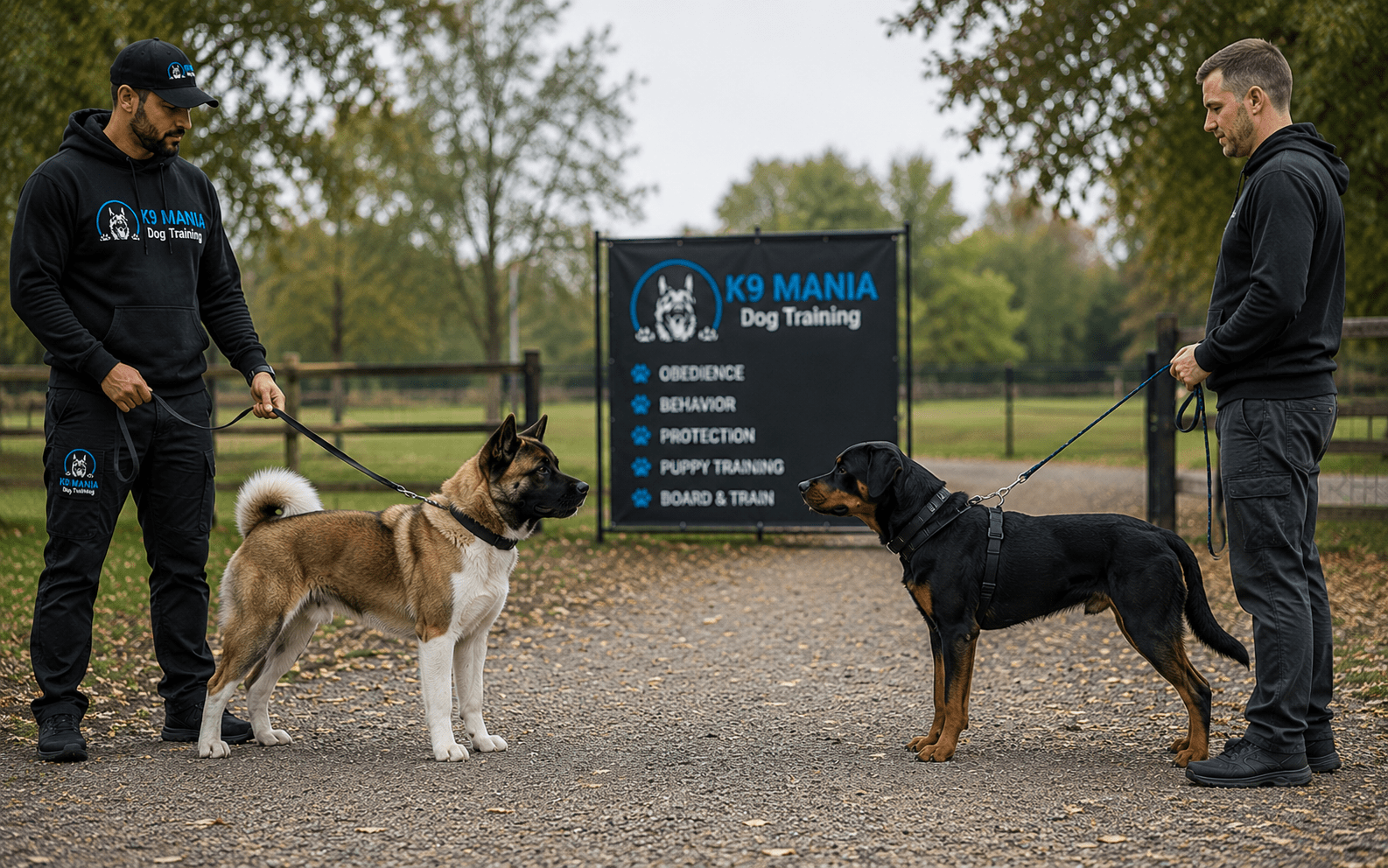 How to Train an Akita: Tips, Steps, and What to Expect 4 Controlled leash introduction between an Akita and another dog