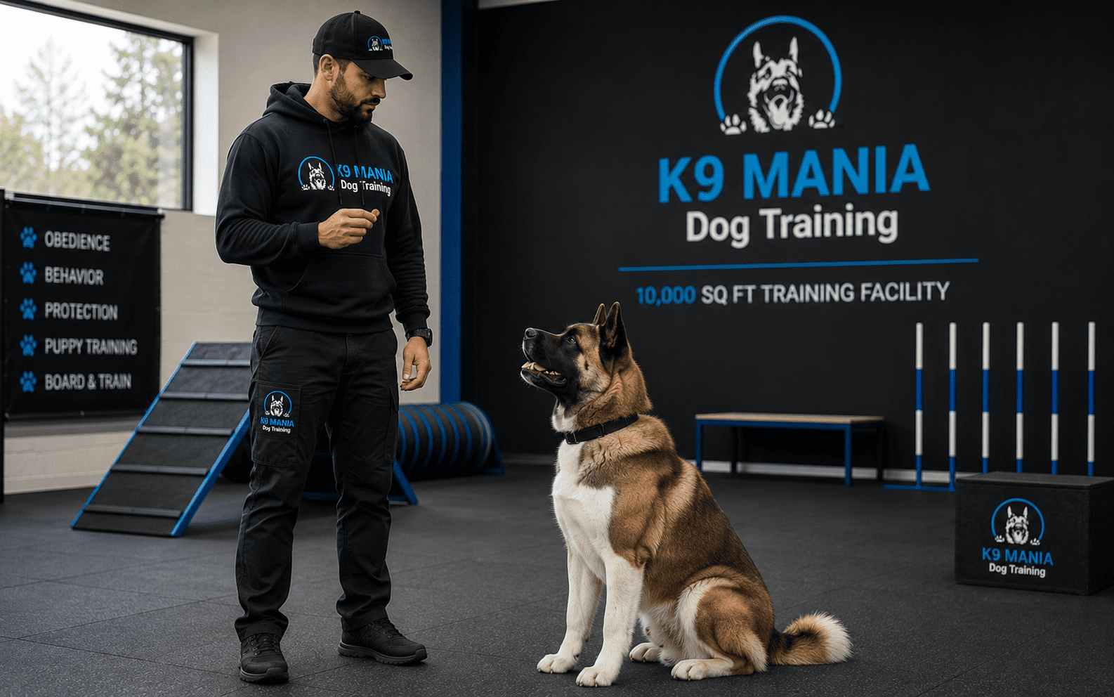 How to Train an Akita: Tips, Steps, and What to Expect 3 Akita performing a sit command during obedience training