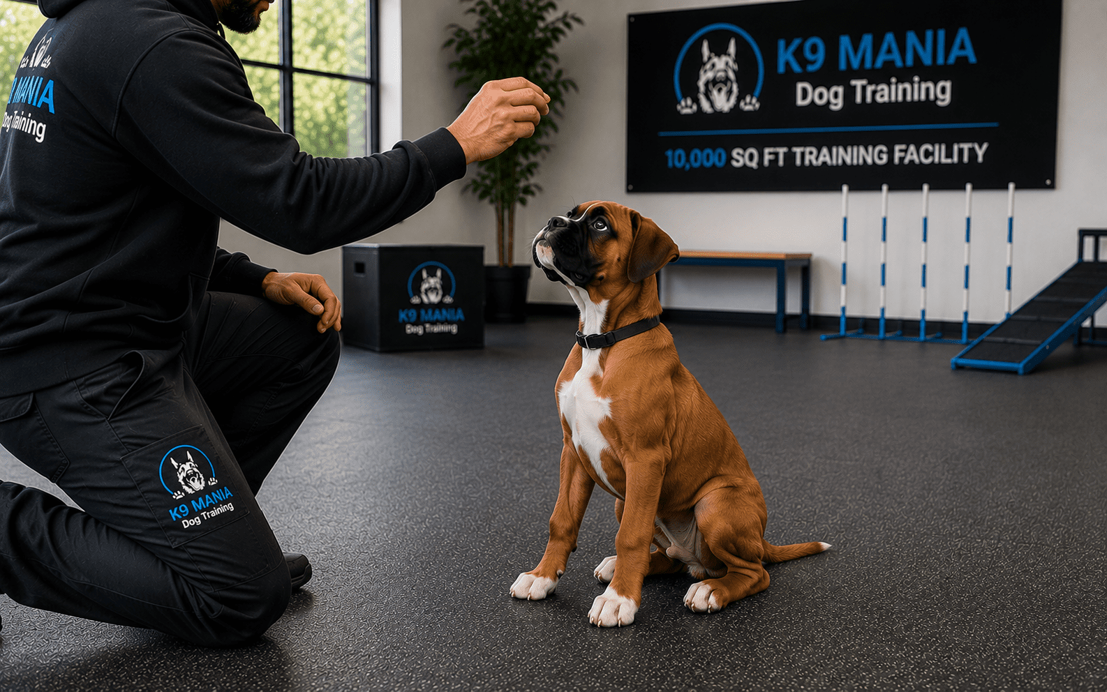 How to Train a Boxer Puppy: A Step-by-Step Guide for New Owners 3 Boxer puppy learning the sit command during obedience training