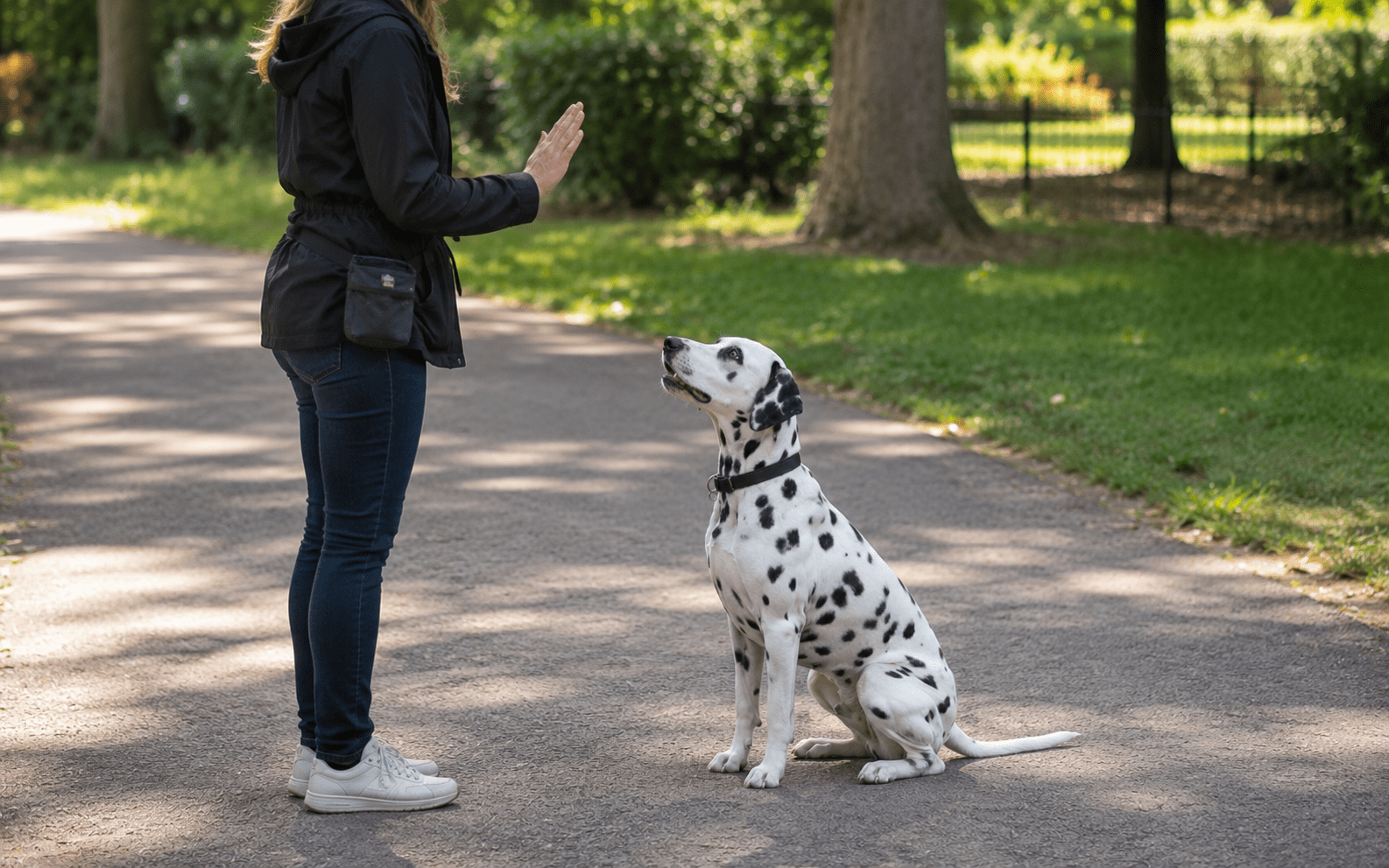 How to Train a Dalmatian Dog: Proven Methods for This High-Energy Breed 3 Dalmatian performing sit command during obedience training