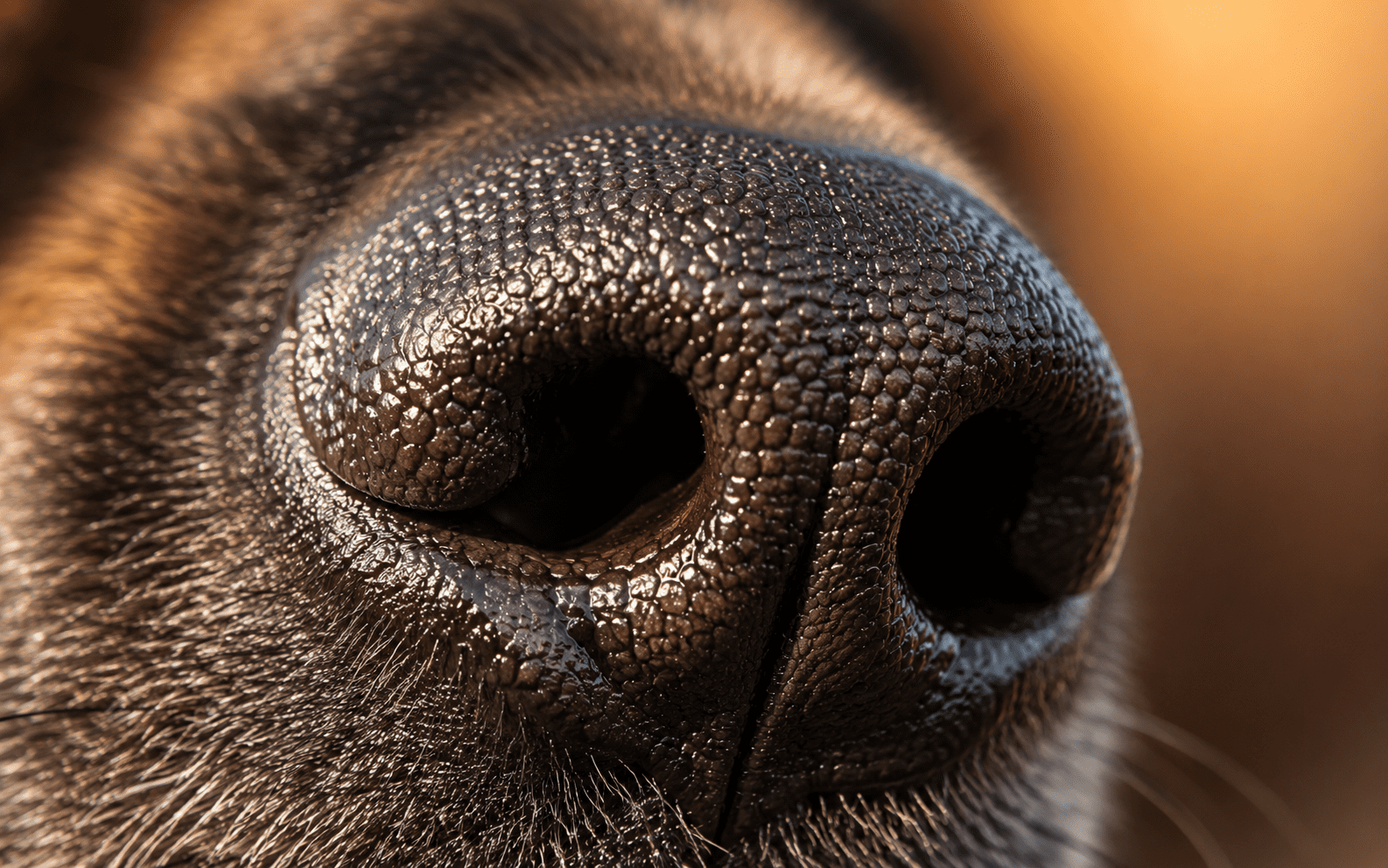 How Dogs Think: What Science Actually Tells Us About the Canine Mind 1 Close-up photo of a dog's moist nose, showing its textured surface and short fur around the nostrils.