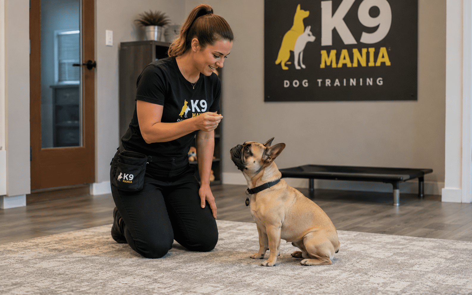 What Are The Best Low Maintenance Dog Breeds? 4 K9 Mania trainer working with a dog during a private training session