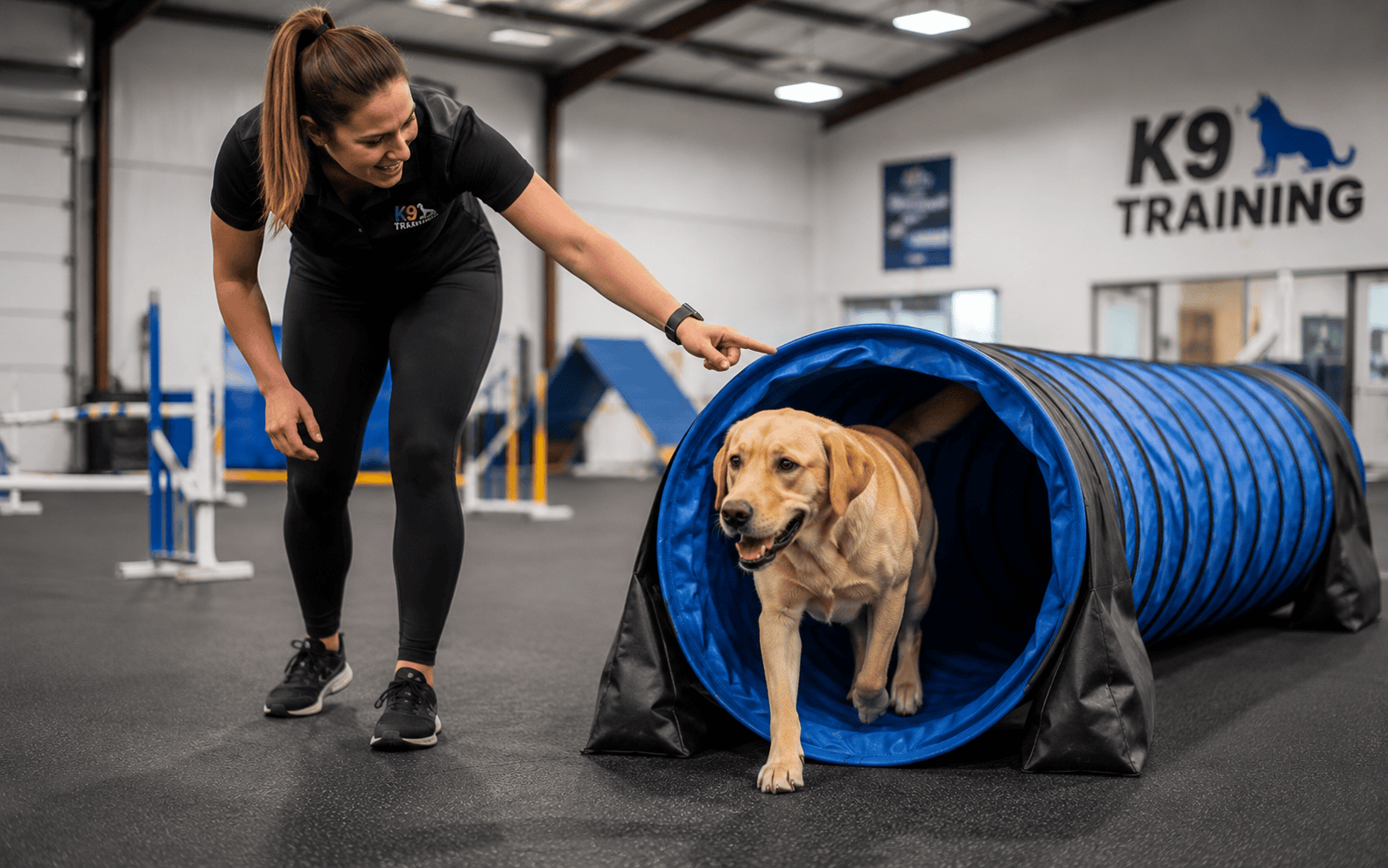 Border Collie agility training
