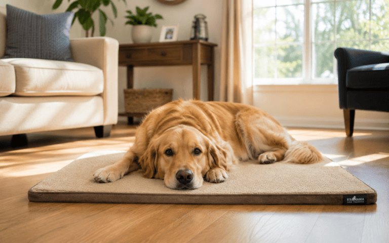 how to teach a dog to settle on a mat
