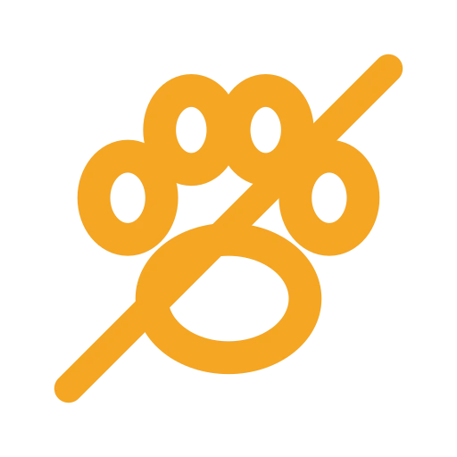 An orange wheat icon with a diagonal line through it signals a gluten-free or no wheat product option.